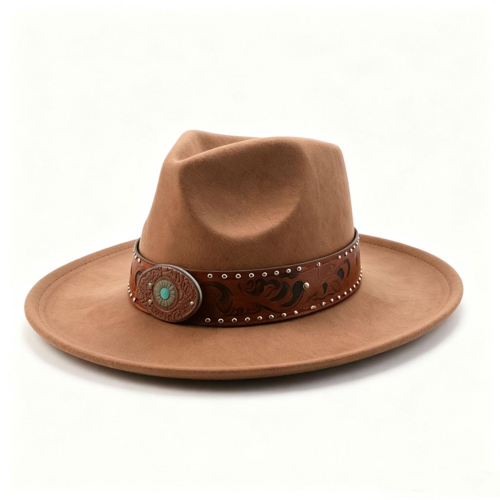 Western cowboy hat jazz hat minority style top hat European and American men's and women's sunscreen hats