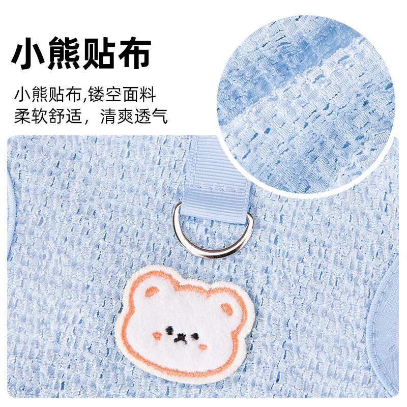 Traction Vest Dog Clothing Summer Thin Teddy Bigbear Cat Pomeranian Small Dog Pet Summer Clothing