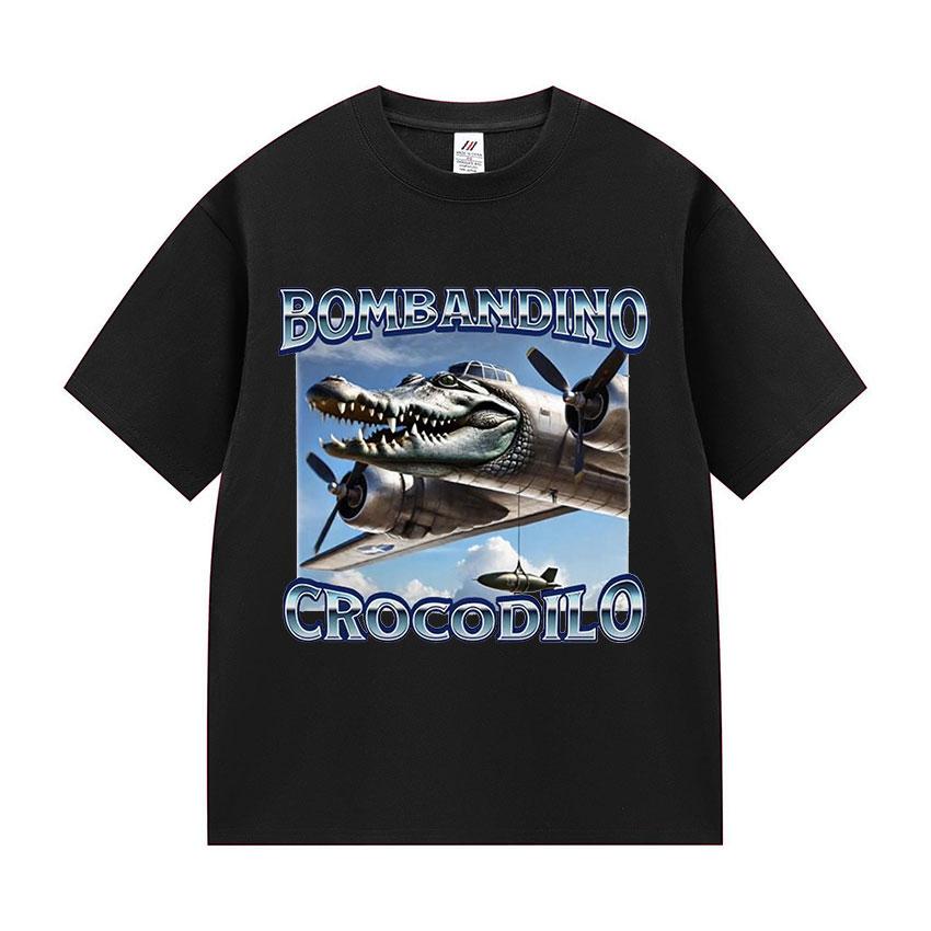 Limitované Bombardino Krokodýl Vtipné Meme Tričko Pánské Dámské Letní O-výstřih Krátký rukáv Tričko Módní Vysoce kvalitní Bavlněná Trička