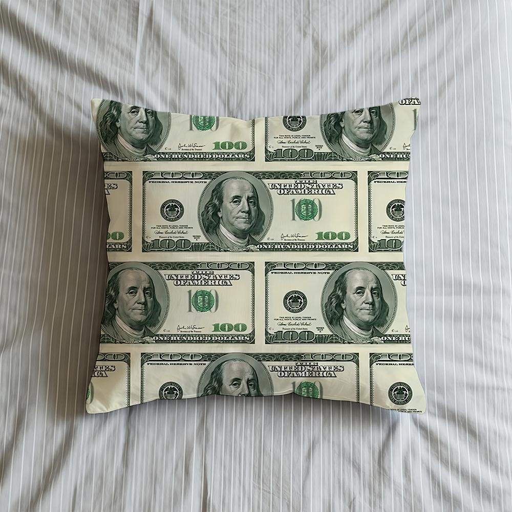 Cushion Cover Soft Case For Dollar Sofa Living Room Home Comfortable Office Decor Protective Banknote Pillow Covers