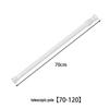 Telescopic Punch-Free Drying Rod - White Baked Paint for Balcony or Bathroom Curtains and Clothes