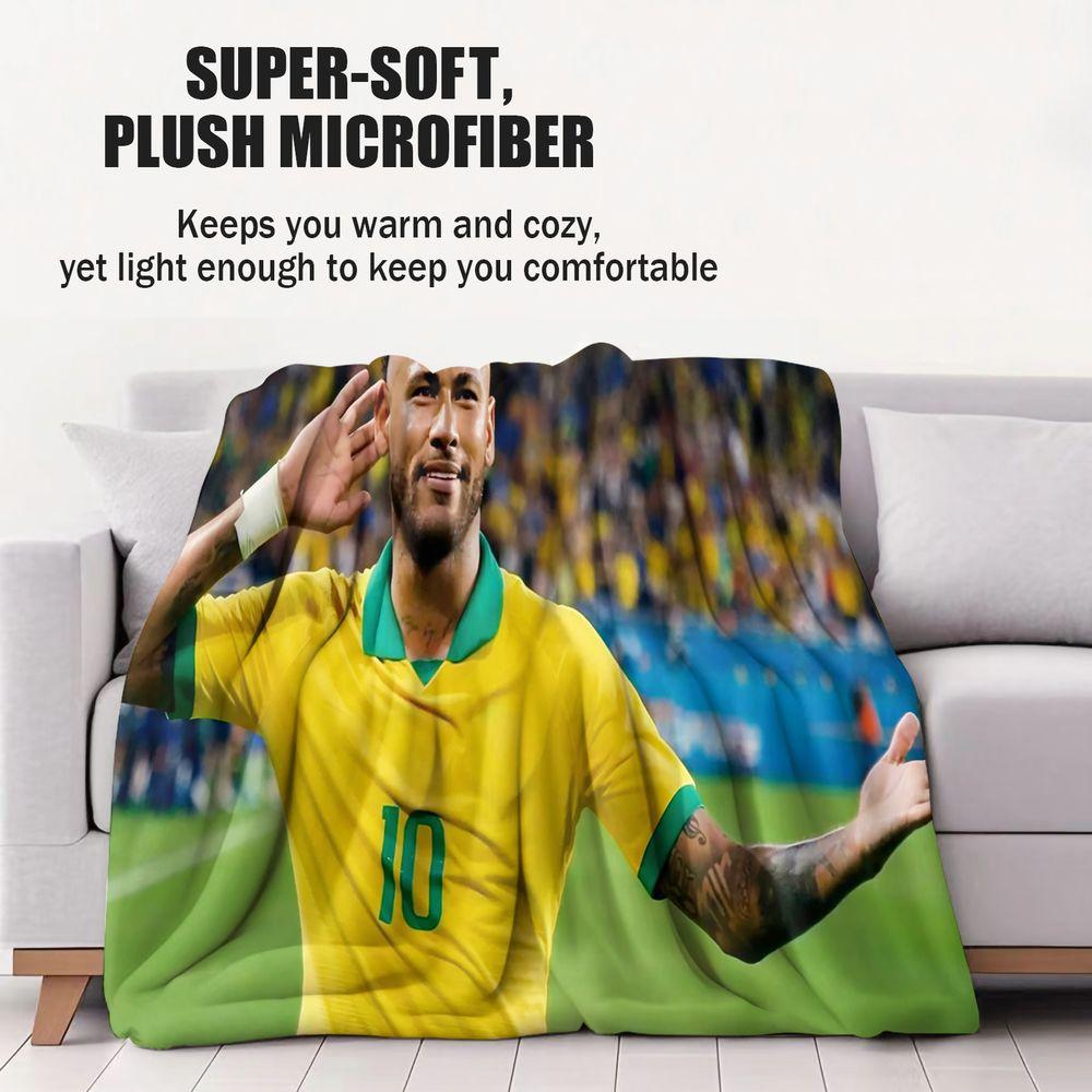 Yellow Green Jersey Athlete Print Blanket Flannel Blanket Throw Blanket Warm Blanket Gift Blanket Sports Party Co