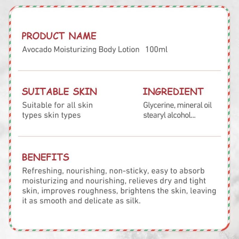 Avocado Moisturizing Body Lotion SADOER Autumn and Winter Moisturizing Body Cream