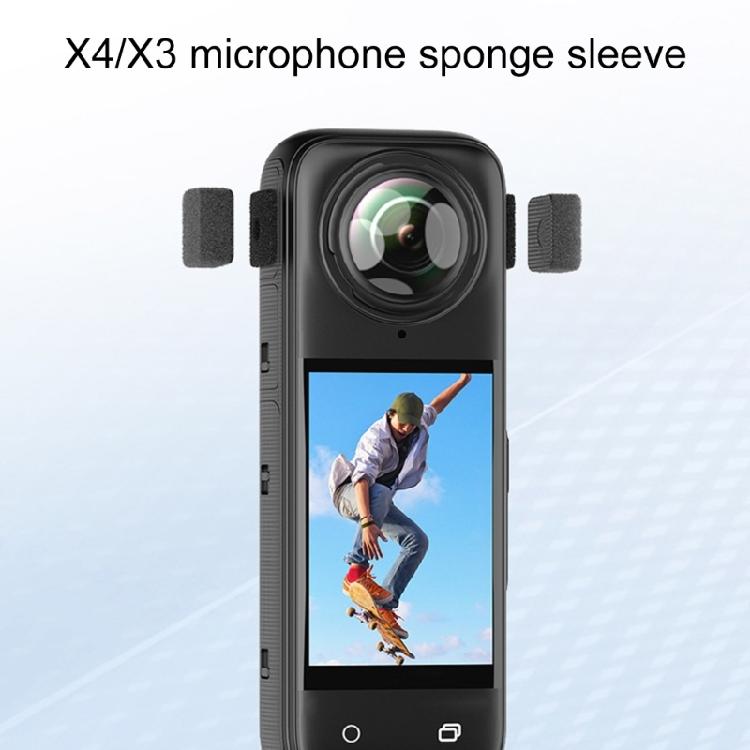 1 Set Sponge Microphones Cover Replacement Sponge Windscreen Windproof Windmuffs for 360 X3 X4 Action Cameras