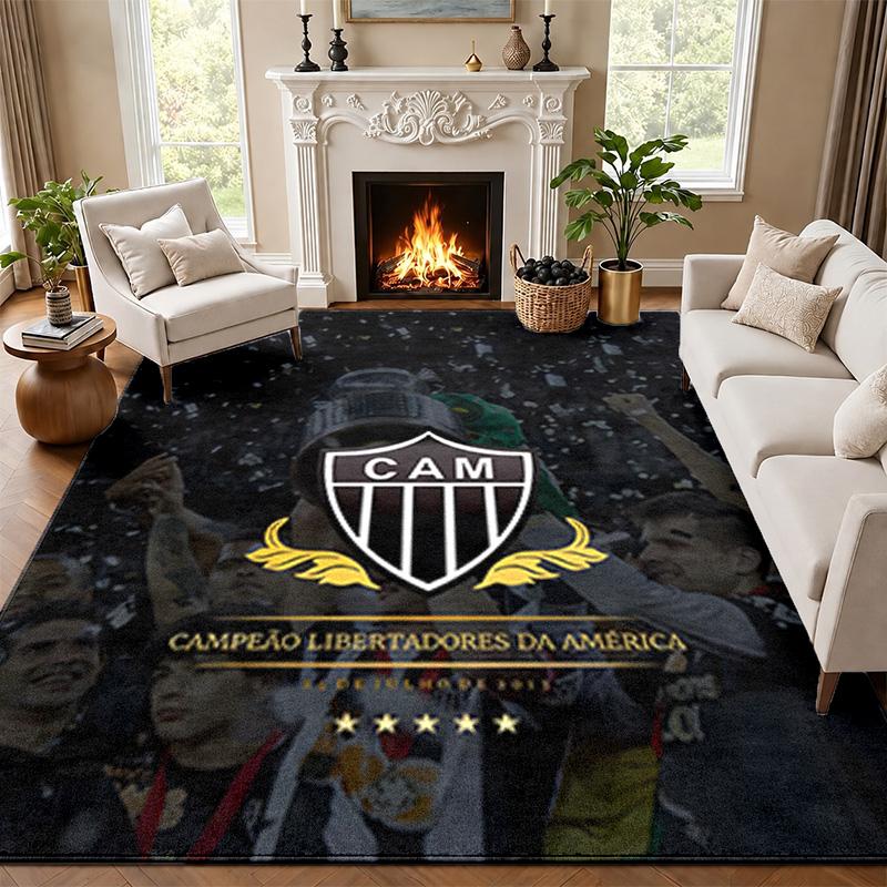 Clube Atletico Mineiro Teppich Fußmatte für Wohnzimmer oder Schlafzimmer Schutzmatte unter dem Stuhl Bürodeko Weihnachtsgeschenk Geburtstagsgeschenk