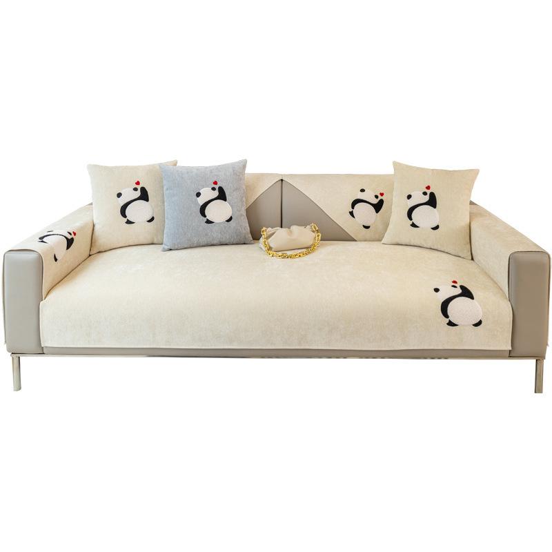 Chenille Sofa Cushion for All Seasons, Backrest Cover, Non-slip Simple Sofa Cover, All-inclusive High-end Cushion