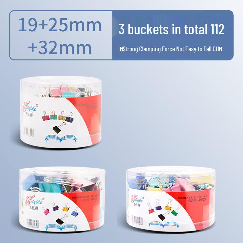 Mixed Pack of Colored Bulldog Clips - Large, Medium, and Small Paper Clips for Documents and Books
