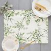 Bohemian Floral Pattern Placemat Kitchen Decor Linen Placemats 1pc, Daily Home Decoration
