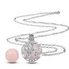 Pink Ball Crystal Iris and Butterfly Pregnancy Bola