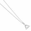Harry Potter Sterling Silver Deathly Hallows Necklace with Crystals