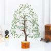Grüner Jade-Kristallbaum, Glücksbringer, Schaustück für Wohndekorationsartikel, Kristalle, Edelsteine, Bonsai-Geldbaum für Glück, Dekorationsgeschenk, Silberdraht
