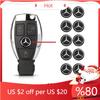 FLT2 2025 Hot 14mm Car Key Emblem Stickers Accessories For Mercedes Benz AMG E S C A B Class GLE GLS CLS GLC CLA GLA GLK GLB W205 W20