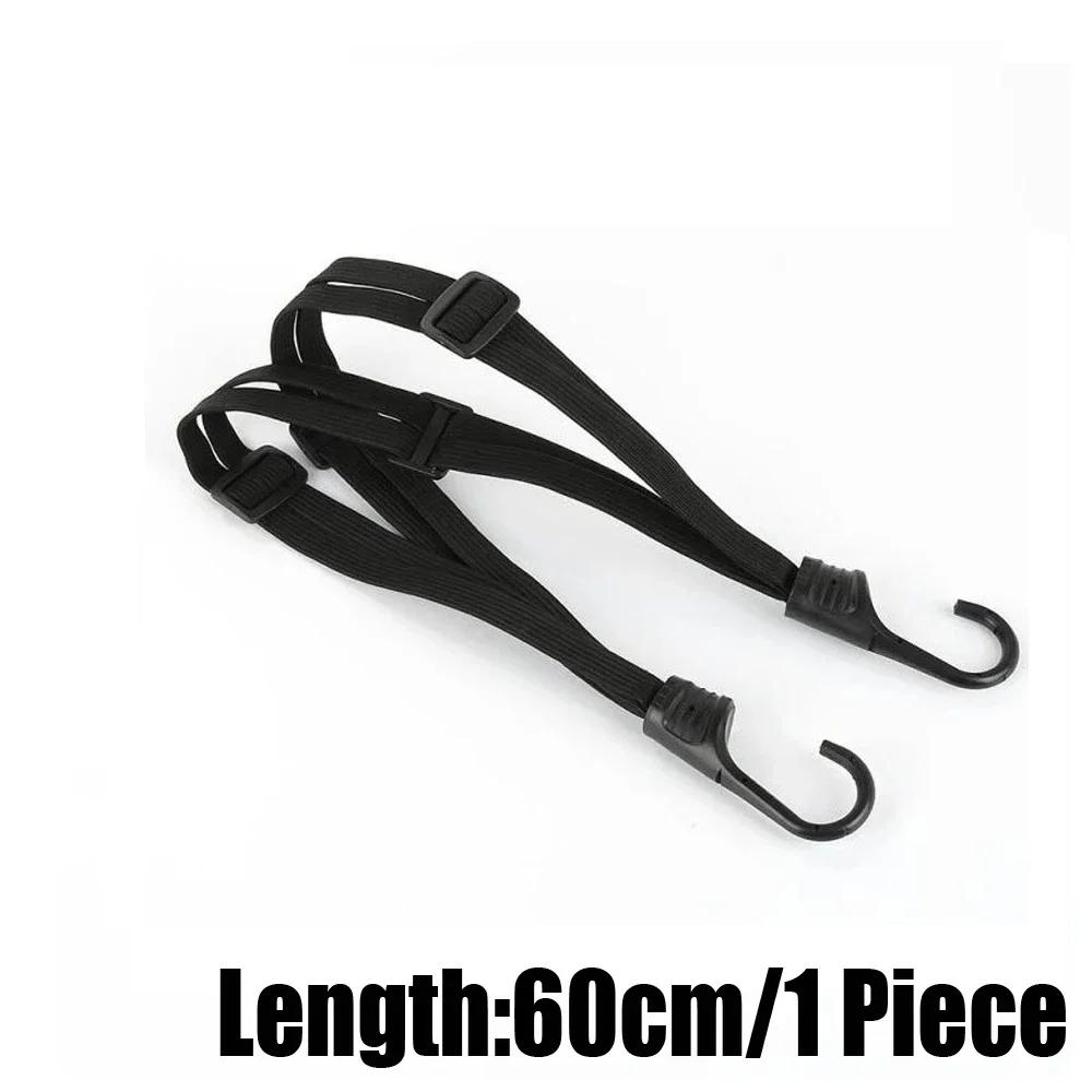 Motorcycle Stretchable 60cm/90cm Elastic Rope with Hook Back Seat Adjustment Helmet Fixed Protection Strap Motorbike Accessories
