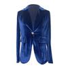 Velvet Blazer for Women Long Sleeve Botton Up Business Office Suit Jacket Casual Lapel Open Front Coat