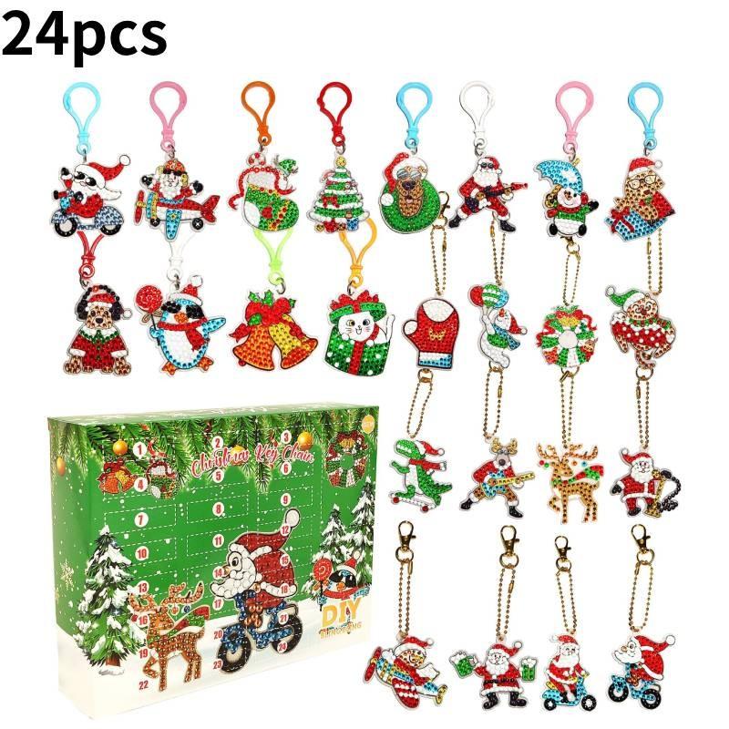 Charming Acrylic Christmas Keychain Set Of Diy Painting Accessories For Holiday Decor