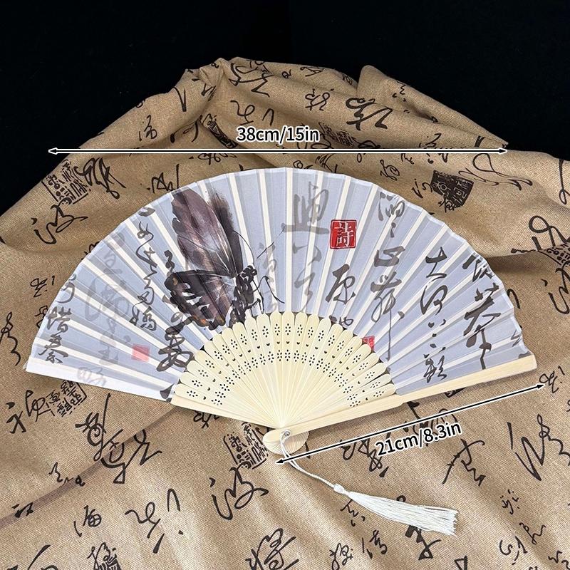 Retro Hand Fan Bamboo Folding Fans Chinese Style Dancing Fans Elegent Chinese Fan Art Craft Gift Female Woman Fan Photo Props