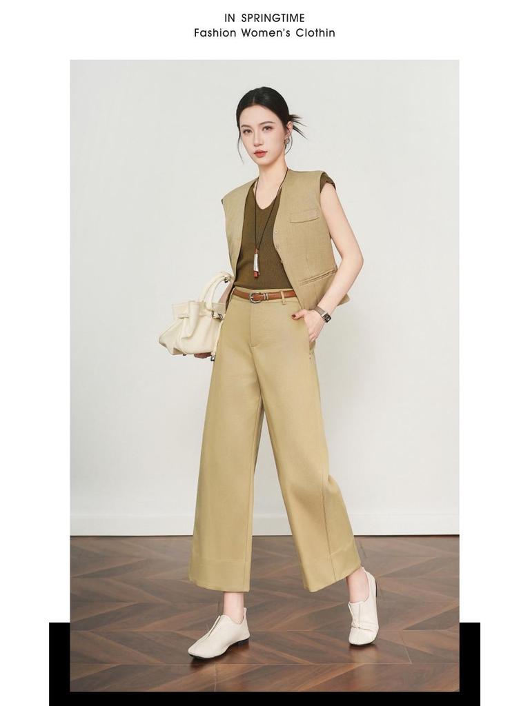 Authentic Modal Wide-Leg Pants for Women, Spring/Autumn 2026 - Tall & Slim Fit, Loose Casual Style