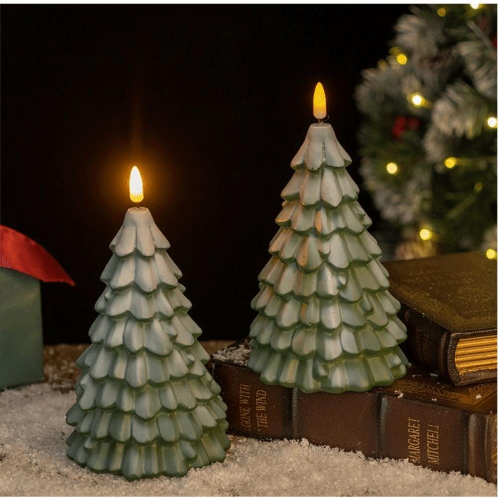 Christmas Tree Shaped Christmas Tree Night Light PVC Christmas Tree Ornament  Bedroom Light