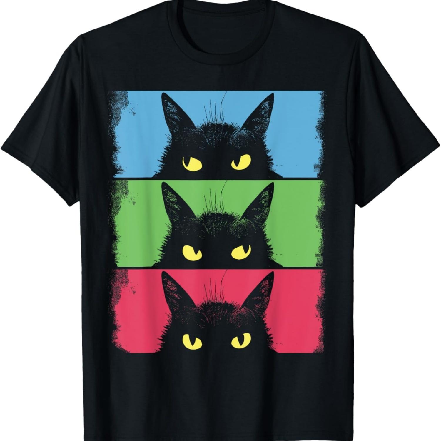 Cat Lover, Grumpy Black Kitten, Cat Mom, Cat Dad T-Shirt S чёрный