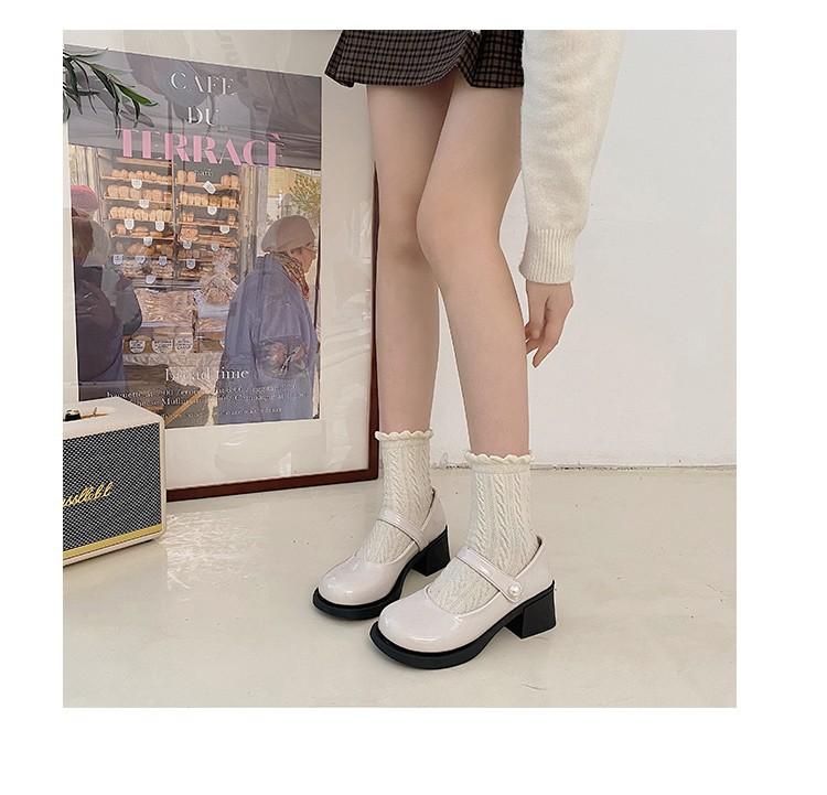 

Мэри Джейн туфли-лодочки женские туфли на высоком каблуке новые ретро нежные туфли черные толстые каблуки маленькие кожаные туфли 40