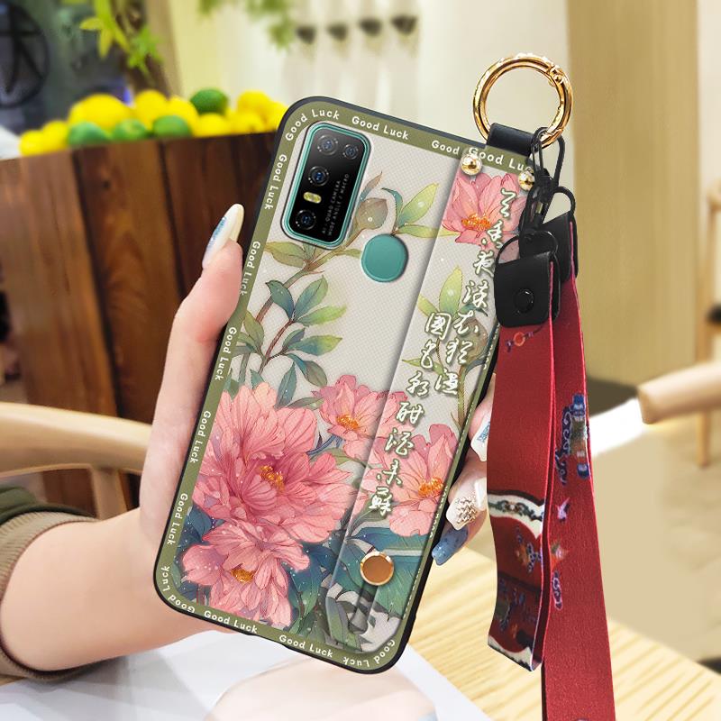 Lanyard Chinese style Phone Case For Doogee N30 Anti-dust Elderly lady Wrist Strap Phone Holder Protective Wristband