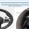 Hand-Stitched Suede Steering Wheel Cover for Honda Civic, CR-V, Fit, Accord, XR-V, UR-V, and Breeze