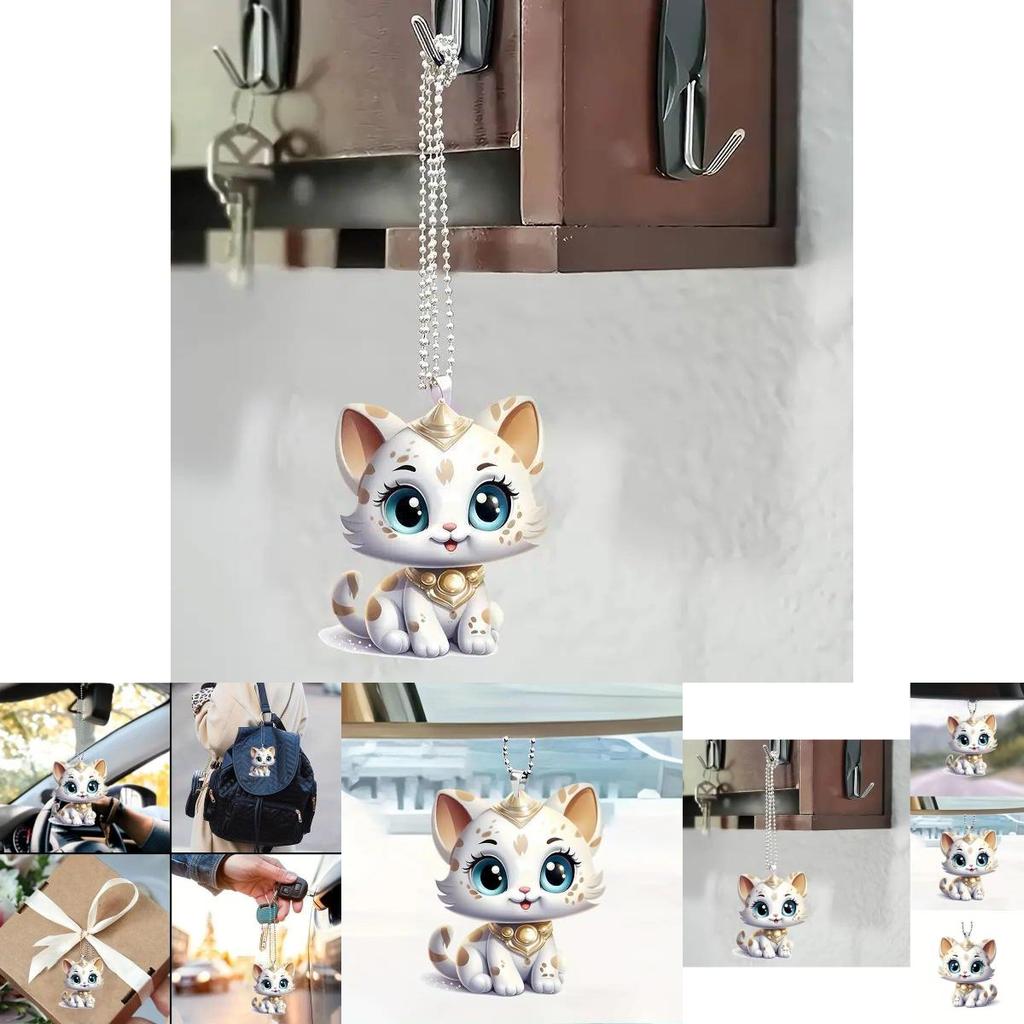 Charming Acrylic Animal Hanging Ornament For Car Interior Decoration In Vibrant Style