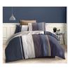 3-Piece Reversible Duvet Cover Set 260 X 240 Cm King Size "Sonja Blue" Pure Cotton