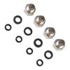 Copper 3/8 Male to 1/2 Female Thread Plumbing Connector with Integrated Rubber Gasket for Leak Resistant Seals