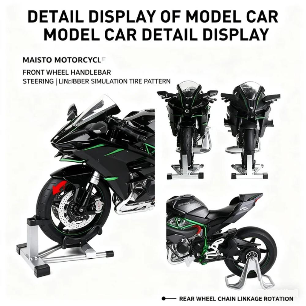 Schlüsselstart 1:9 H2 H2R Legierung Rennmotorrad Modell Druckguss Bahn Sport Motorrad Modell Mit Ton und Licht Mit Spray Kinder Spielzeug Geschenk