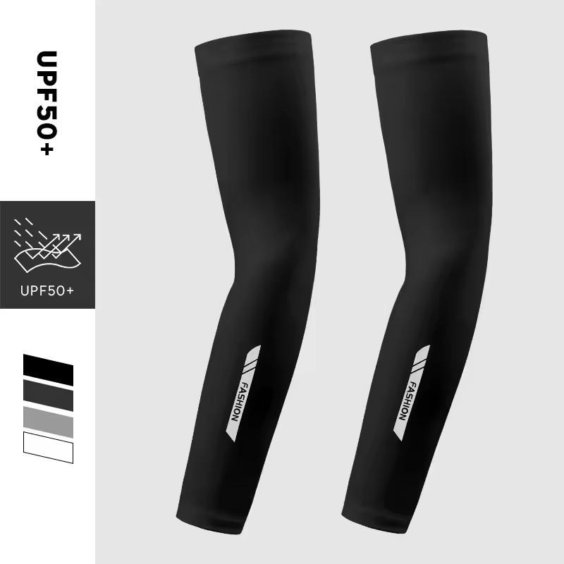 1Pair UPF50+ Summer Cool Feeling Arm Sleeves Women Cycling Running Fishing Oversleeve Men Breathable Ice Silk Sunscreen Unisex
