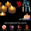 12/24Pc Electric Tea Lights Flameless LED Candle Battery Powered Realistic Candle 100Hours for Wedding Halloween Christmas Decor
