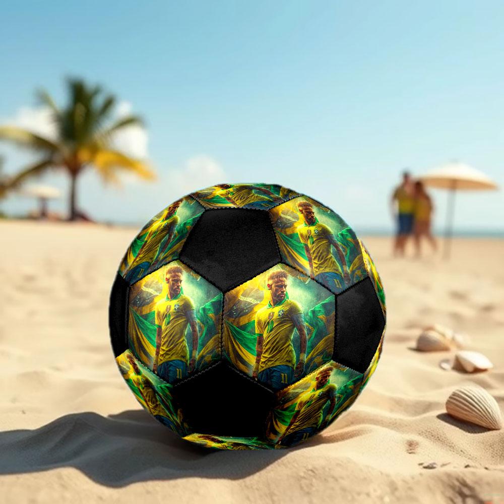 1 Stück Neymar Fußball Größe 5 Hallenfußball Mode Bunt Hinterhofspiel - Großartig für Sportfans Geschenk HE44