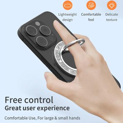Univerzálny obojstranný magnetický držiak pre Magsafe Stojan na mobilný telefón do auta Držiak s prstovým krúžkom s remienkom na ruku pre iPhone