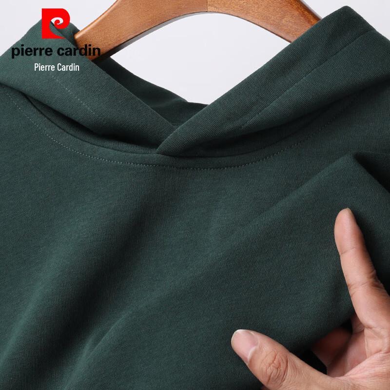 Pierre Cardin Men's Solid Milk Silk Blend Hooded Sweatshirt