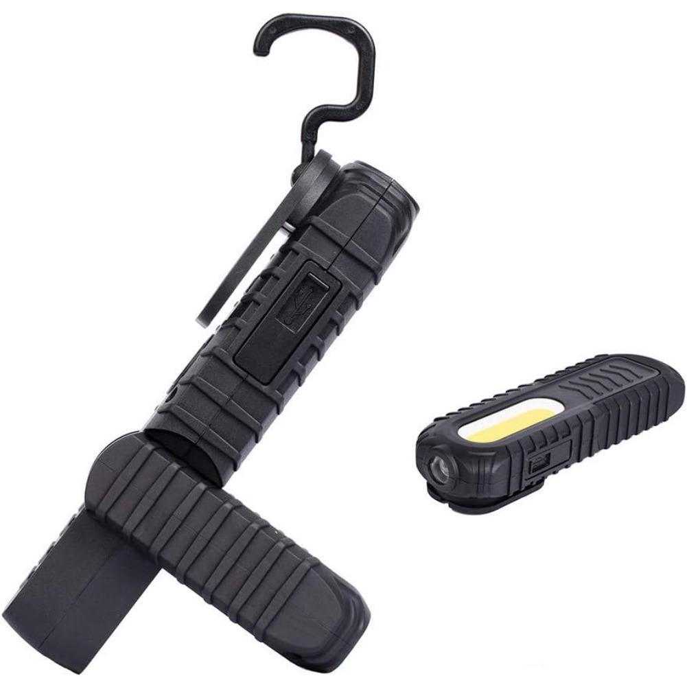 LED Work Light,Portable Rechargeable Torch Workshop Lamp COB Inspection Lights with Hook and Magnetic Base for Car Repair,Garage,Camping,Emergency Use