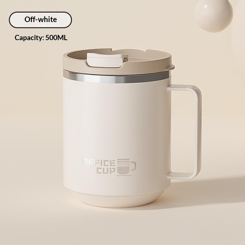 Custom Mugs 500ml Travel Cups Insulated Vacuum 304 Stainless Steel Coffee Mug With Lid 401-500ml белый