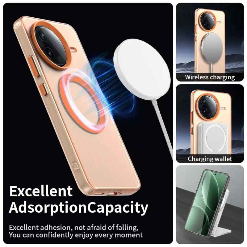 Case For POCO F7 Ultra for Magsafe Magnetic Wireless Charging Translucent Cover for POCO F7 Pro F7ultra Candy Bumper Matte Shockproof Magsafing Case