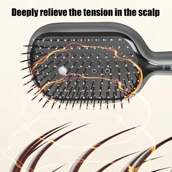 Electric Spray Air Cushion Brush, Cordless Vibration Head Massager Brush, Anti-Static Frizz Control Hair Oil Misting Detangler Brush for Dry Damaged