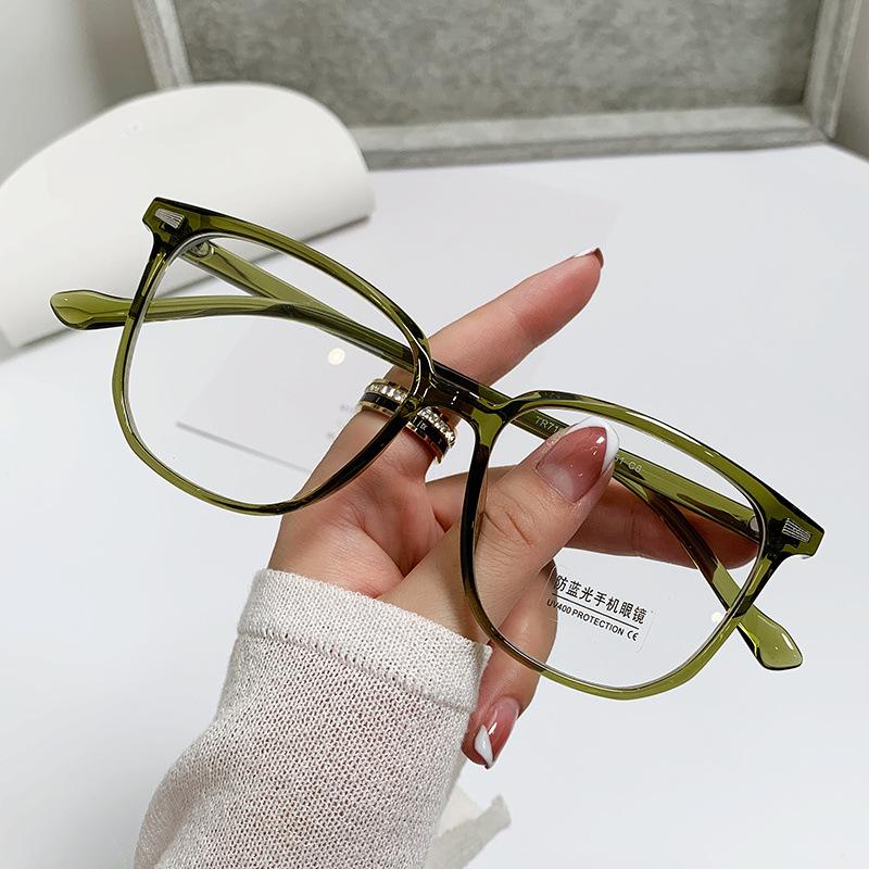 Finished Leopard Myopia Glasses Retro Square Blue Light Blocking Near Sight Eyeglasses Optical Prescription Short-sight Eyewear