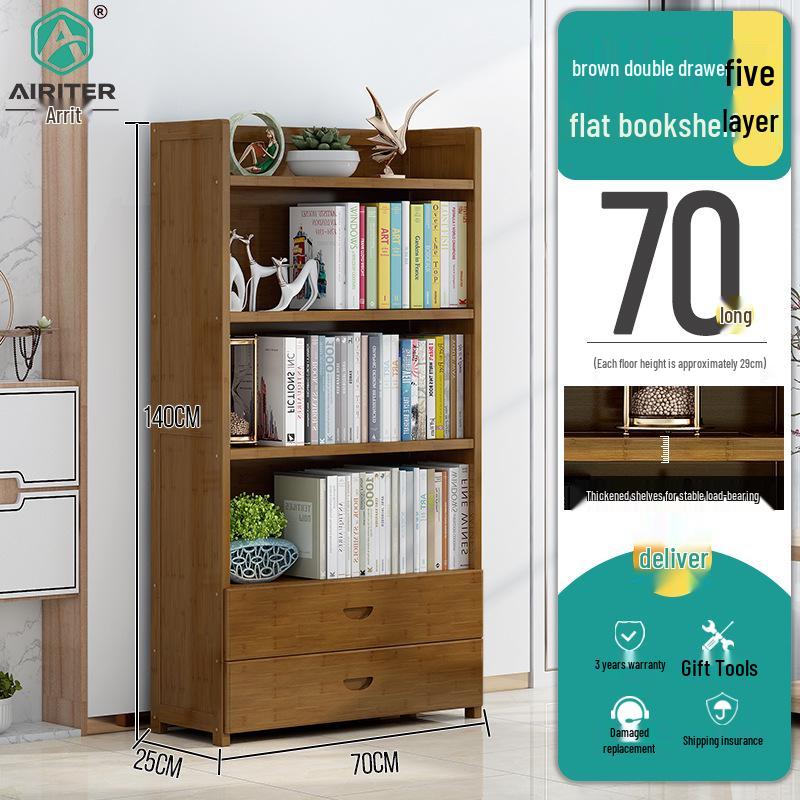 Minimalist Multi-Layer Bookshelf: Floor-Standing Rack for Home & Children's Room