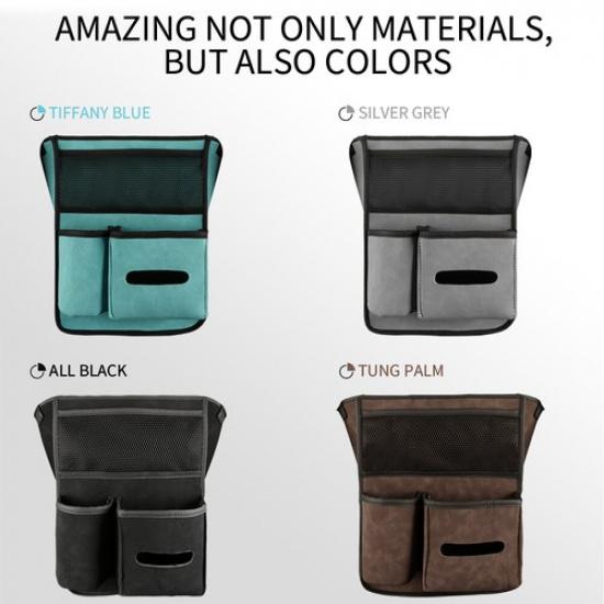 Car Middle Seat Storage Bag Organizer Protector Phone Cup Holder Tidying Stowing