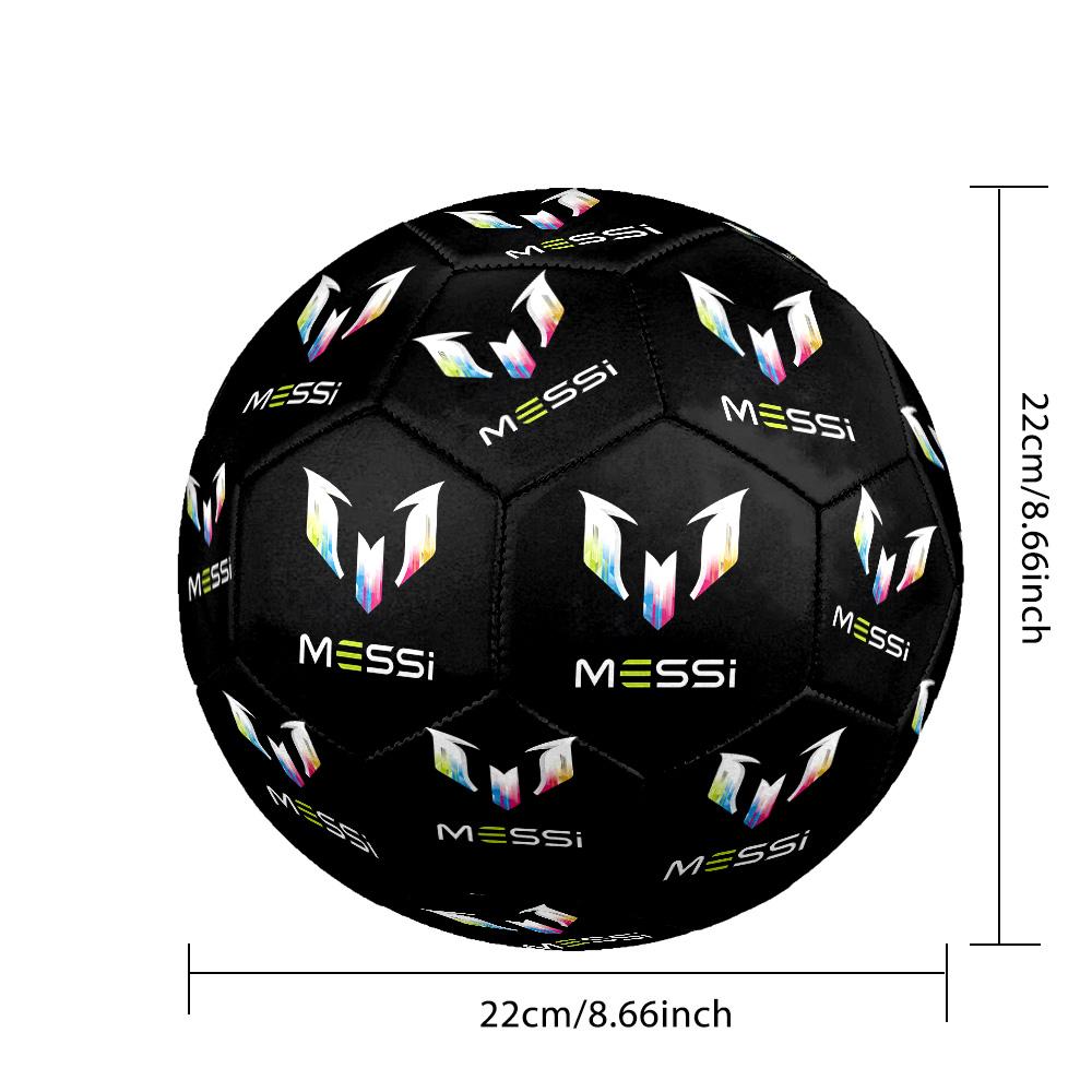 Farbenfrohes Messi-Logo-Design Größe 5 Fußball Maschinengenäht Indoor/Outdoor Training und Spiele für Fußballzubehör