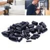 180pcs Rubber Caps Flexible Black End Caps Shock Absorbing for Screw & Tube