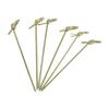 100pcs Household Kitchen & Bar Bar Tool Cocktail Picks Bamboo Knot Skewers Fruit Forks Stick