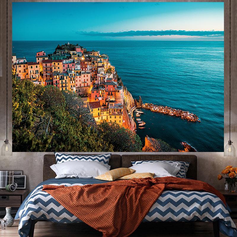 Fondo de tela para ventana, decorativo, estilo Ins, tapiz grande para colgar en la pared, tapiz Hippie geométrico, decoración de la habitación del hogar, decoración estética
