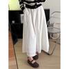 Korean Style Lace Trim A-Line Culottes: Women's Spring/Summer Casual Long Skirt