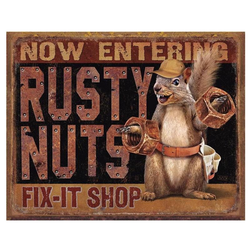 Metal Tin Signs Plaque Restroom Toilet Wall Decoration Vintage Iron Painting Art Posters for Man Cave Home Cafe Garden Club Bar