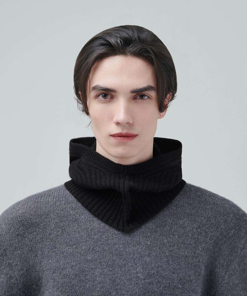 Musinsa Standard Lambswool Knit Balaclava [Black]