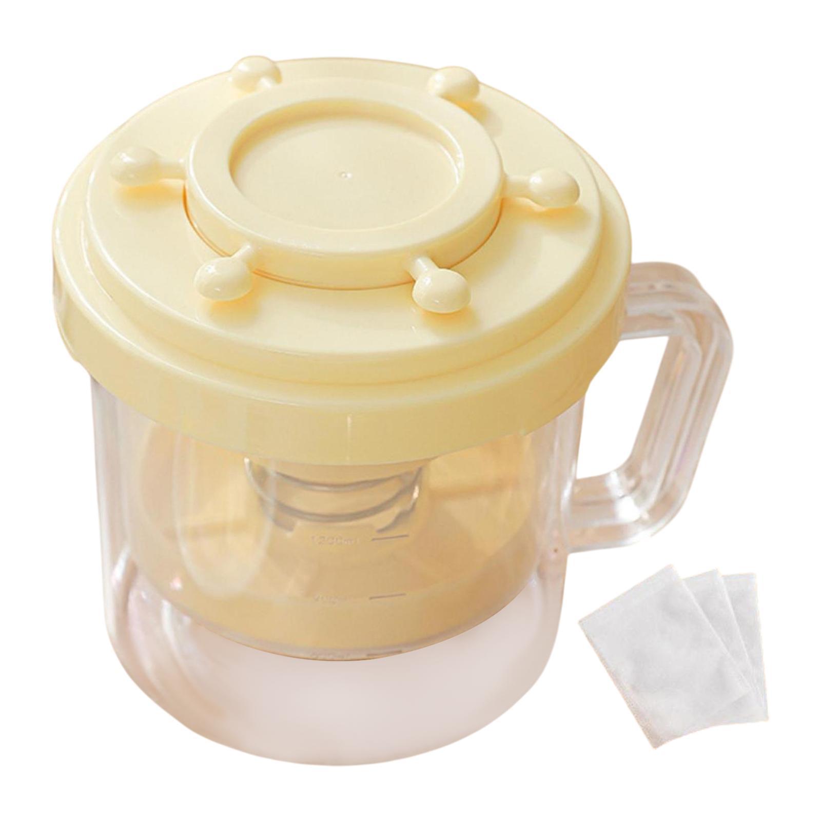Yogurt Strainer Accessory Large Manual Mesh Filter Colander for Protein Smoothie and Homemade Yogurt жёлтый